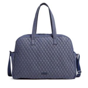 Vera Bradley Denim Moonlight Navy Quilted Grand Traveler Bag
